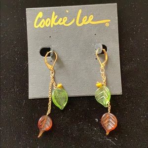 Cookie Lee fall leaf earrings